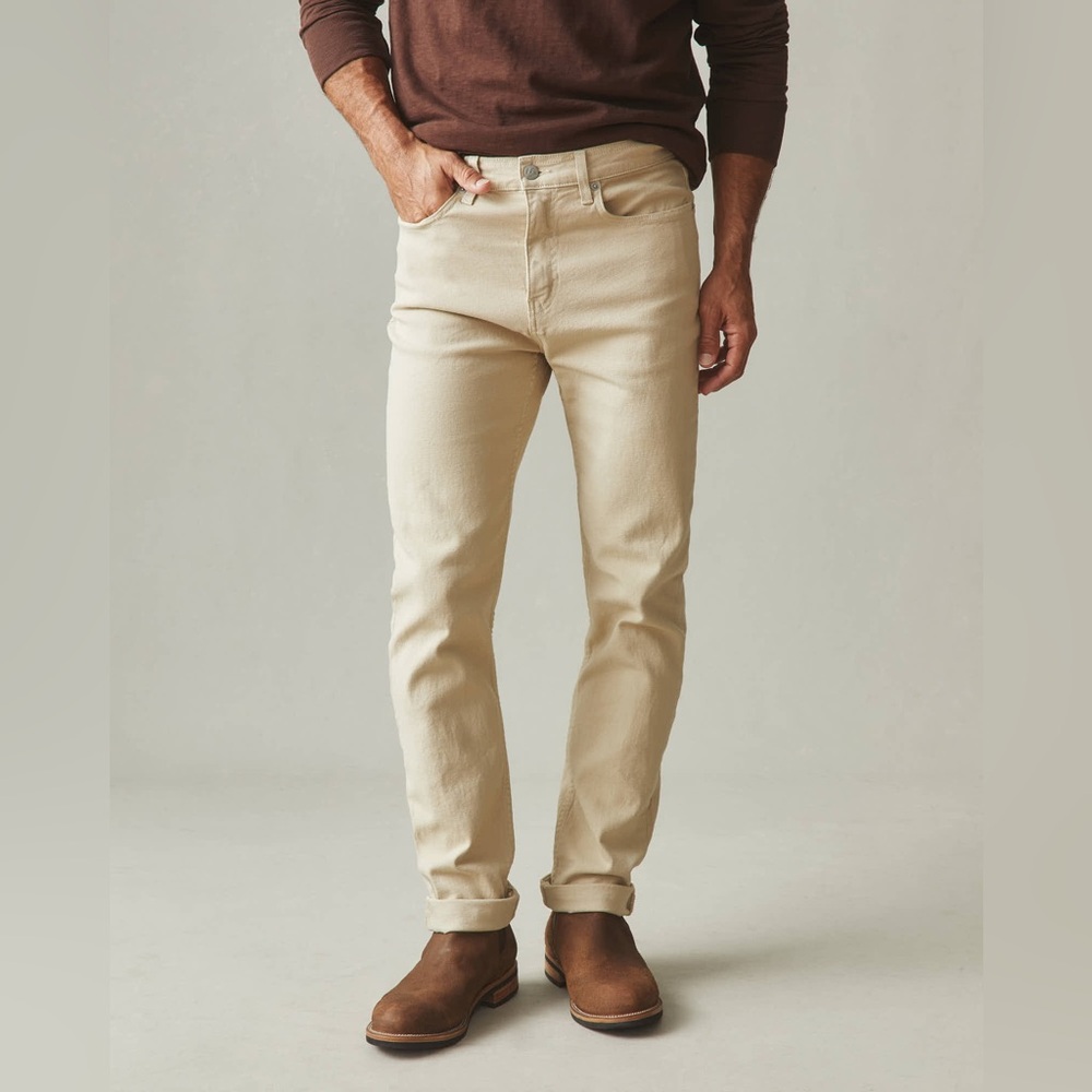 NWOT American Giant Men's Roughneck Pant Straight 30 x 30 Light Khaki Cotton